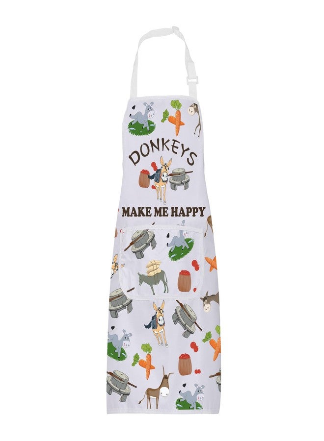 BNQL Donkey Apron Donkey Gifts for Donkey Lovers Donkeys Make Me Happy Apron Donkey Farmer Animal Gifts Funny Donkey Apron - Image 1