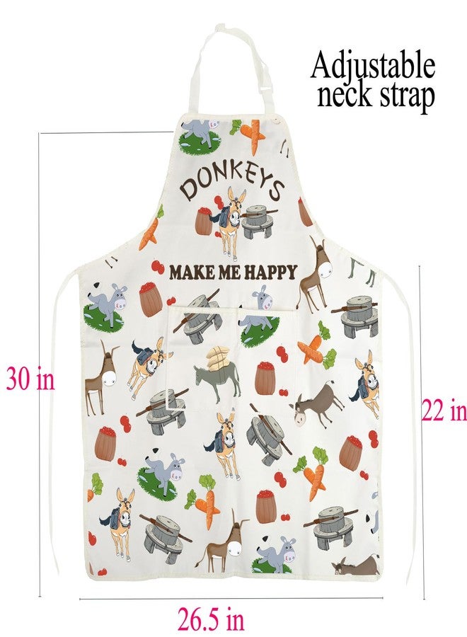 BNQL Donkey Apron Donkey Gifts for Donkey Lovers Donkeys Make Me Happy Apron Donkey Farmer Animal Gifts Funny Donkey Apron - Image 2