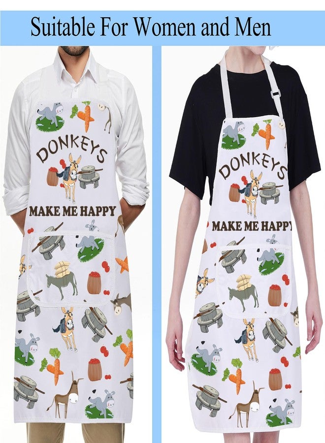BNQL Donkey Apron Donkey Gifts for Donkey Lovers Donkeys Make Me Happy Apron Donkey Farmer Animal Gifts Funny Donkey Apron - Image 5