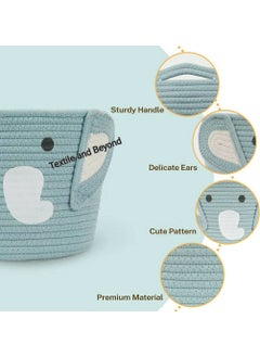 Textile and Beyond Textile and Beyond Jute Storage Organizer Book Shelf Toy Basket Laundry Hamper Perfect for Nursery Living Room Kitchen  - Image 4
