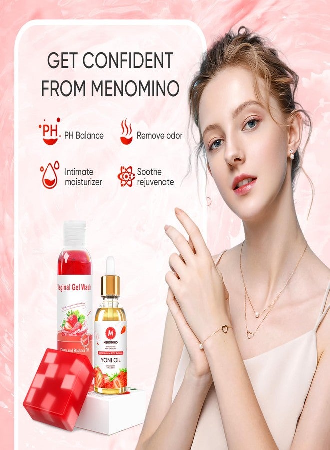 MENOMINO Feminine Wash & Yoni Soap Bar & Yoni Oil for Women pH Balance, Yoni Wash for Vaginal Moisturizing Remove Odor, 5.07 Fl.Oz Intimate Wash 1 Fl.Oz Organic Feminine Oil & 3.53oz Yoni Bar - Image 5
