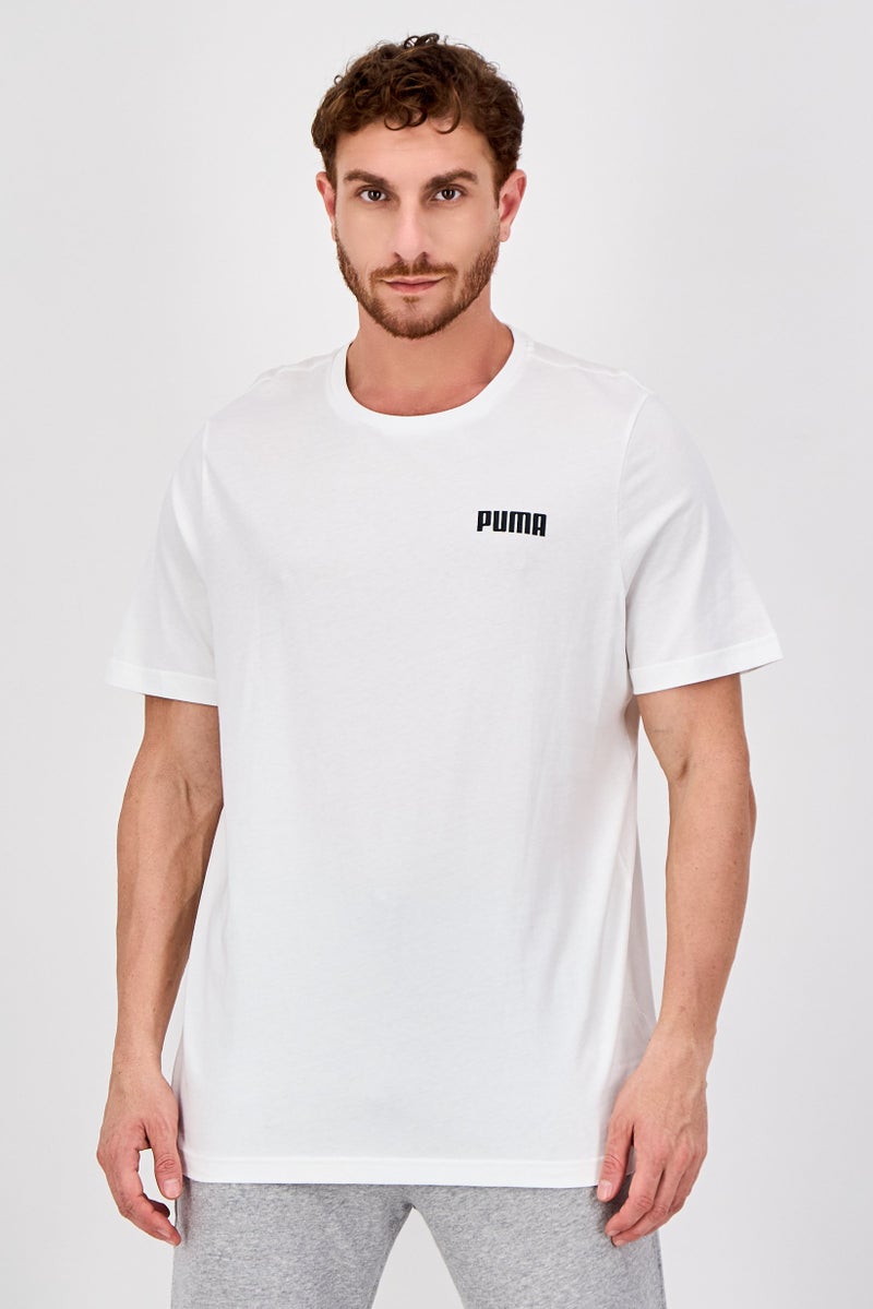 PUMA تي شيرت رياضي للرجال بأكمام قصيرة، خارجي، أبيض - Image 1