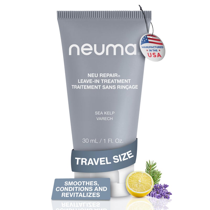 Neuma Neu Repair Leave In Hair Treatment 1 Fl Oz Travel Size Hair Repair Treatment for Damaged Hair  Smooths Conditions Shields Softens Protects Strengthens Lemon Lavender  Fir Needle Scent