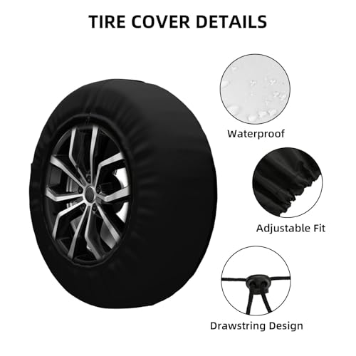Krirteh Cute Duck Spare Tire Cover Universal Wheel Tire Cover Funny Cartoon Duck Tire Protectors for Travel Trailer Rv SUV Truck Camper and Many Vehicle 17 Inch - Image 4