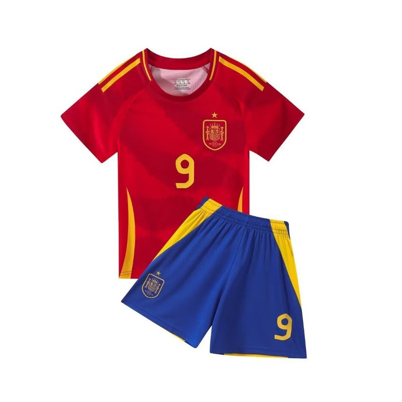 24-25 Spain Home 9 Football Suit Children'S Adult Jersey Size 14-3Xl - Image 3