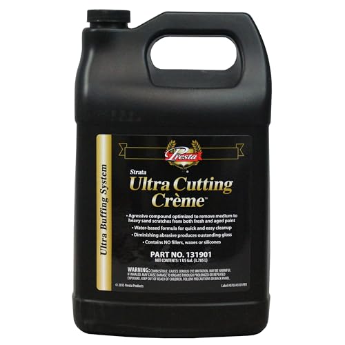 Presta 131901 Ultra Cutting Crème for Removing P1500 Grit, Finer Sand Scratches and Swirls - 1 Gallon - Image 5
