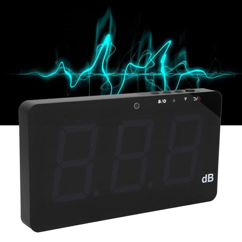 Decibel Meter with Alarm, 9.6 Inch LCD Display Noise Tester for Home Office Factory, Wall Mounted Sound Level Meter with Backlight, 3600mAh Battery, USB Interface - Image 5