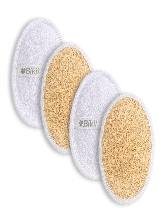 Bikli Natural Loofah Body Scrubber, Eco-Friendly & Compostable Exfoliating Bath Sponge for Shower, Zero Waste Luffa (Pack of 4) - Image 1