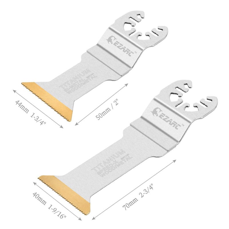 EZARC 6 pcs Titanium Oscillating Multitool Blades Long and Standard Cut Saw Blades Fast Cutting for Wood, Metal and Hard Material - Image 2