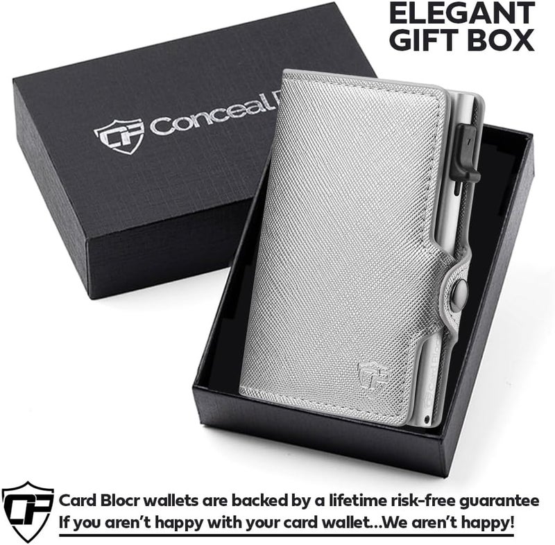 Conceal Plus Small RFID Wallet for Women, Slim Compact RFID Blocking Credit Card Holder Womens Wallet, Smart Pop Up Minimalist Card Case, Holds 4-6 Standard Cards Plus Cash & ID, Compact Travel Wallet - Image 5