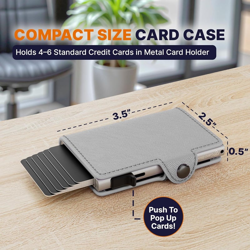 Conceal Plus Small RFID Wallet for Women, Slim Compact RFID Blocking Credit Card Holder Womens Wallet, Smart Pop Up Minimalist Card Case, Holds 4-6 Standard Cards Plus Cash & ID, Compact Travel Wallet - Image 2