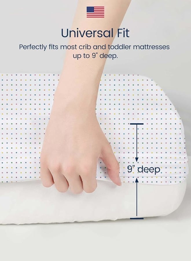 TotAha Soft Crib Sheets Girl-Hypoallergenic, Silky Comfort, Buttery Soft, Calming Effect, Premium All-Season Jersey-Knit Sheets, 9'' Extra Deep Pocket, Purple Butterfly - Image 5