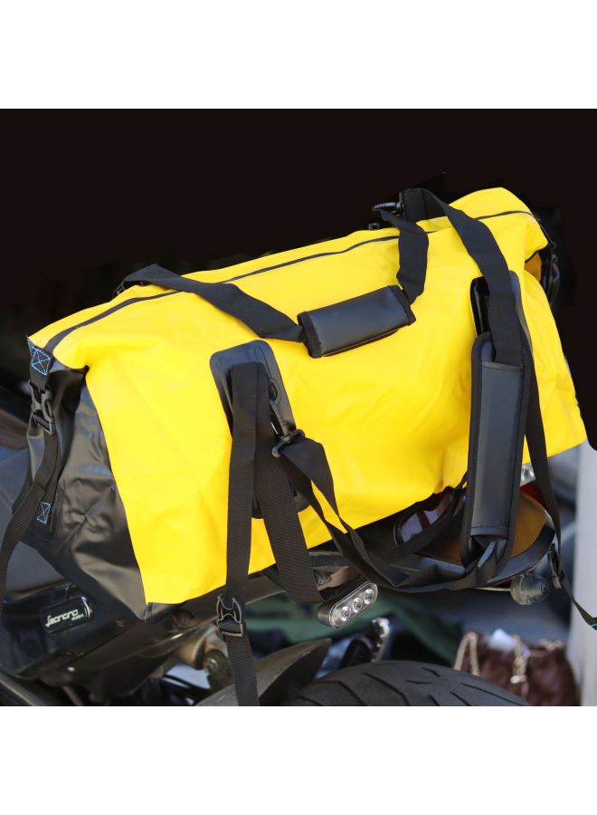 Generic Waterproof Outdoor Motorcycle Cycling Camping Large-capacity Luggage Bag Roof Bag Hiking Bag Waterproof Bag Wholesale-Color:50l Zipper Style Yellow-Capacity:Default - Image 4