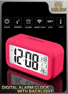 LCD Display Digital Desktop Bedroom Bedside Alarm Clock With Snooze Night Back Light Date And Temperature Sleep Timer
