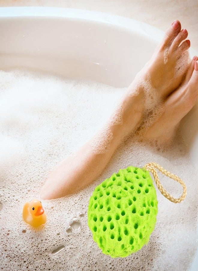 BORDSTRACT Shower Sponge, 3.3 x 2.8in Soft Adult Bath Foam Loofah Sponge, Body Shower Spa Exfoliator Cleaning Bath Ball Body Scrubber(Orange) - Image 5