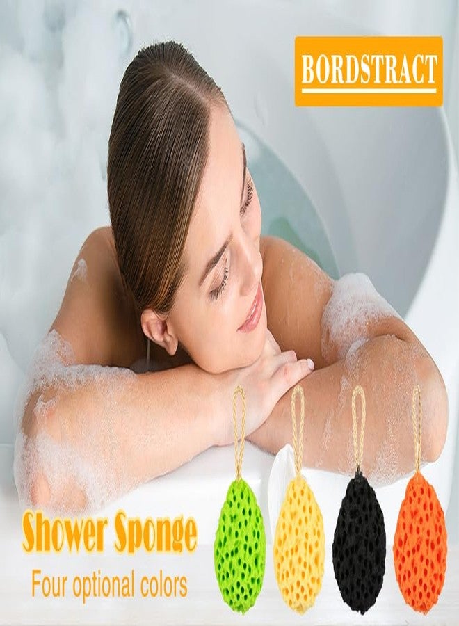 BORDSTRACT Shower Sponge, 3.3 x 2.8in Soft Adult Bath Foam Loofah Sponge, Body Shower Spa Exfoliator Cleaning Bath Ball Body Scrubber(Orange) - Image 3