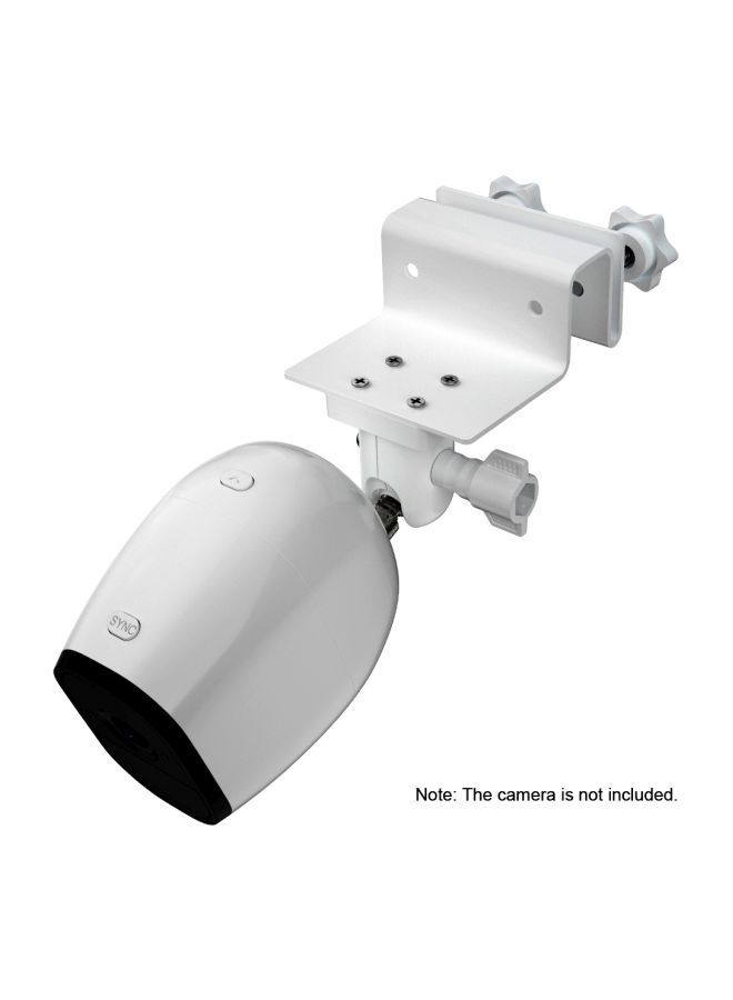 NIBEMINENT 2-Piece Adjustable Gutter Mount Bracket For Arlo HD/Arlo Pro/Arlo Pro2/Arlo Go/Arlo Ultra/WYZE Cam Pan Set White  - Image 3