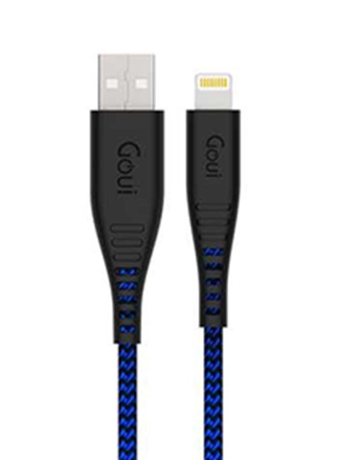 جوي شاحن آيفون سريع 1.5 متر – فلكس كيبل لايتنينق إلى USB-A، معتمد من أبل MFi لأجهزة آيفون 14، 13، 12، 11، ايربودز، قلم أبل، ايباد ميني، ايباد اير، ايباد برو أزرق كهربائي - Image 3