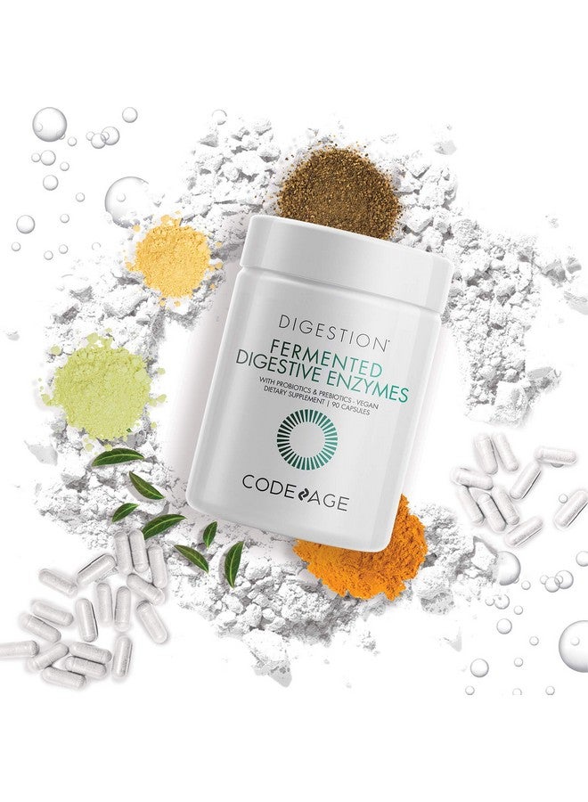Codeage Digestive Enzymes Supplement 3Month Supply Gut Health Probiotics Prebiotics Fermented Multi Enzymes Plantbased Superfood One Capsule A Day Vegan Nongmo 90 Capsules - Image 4