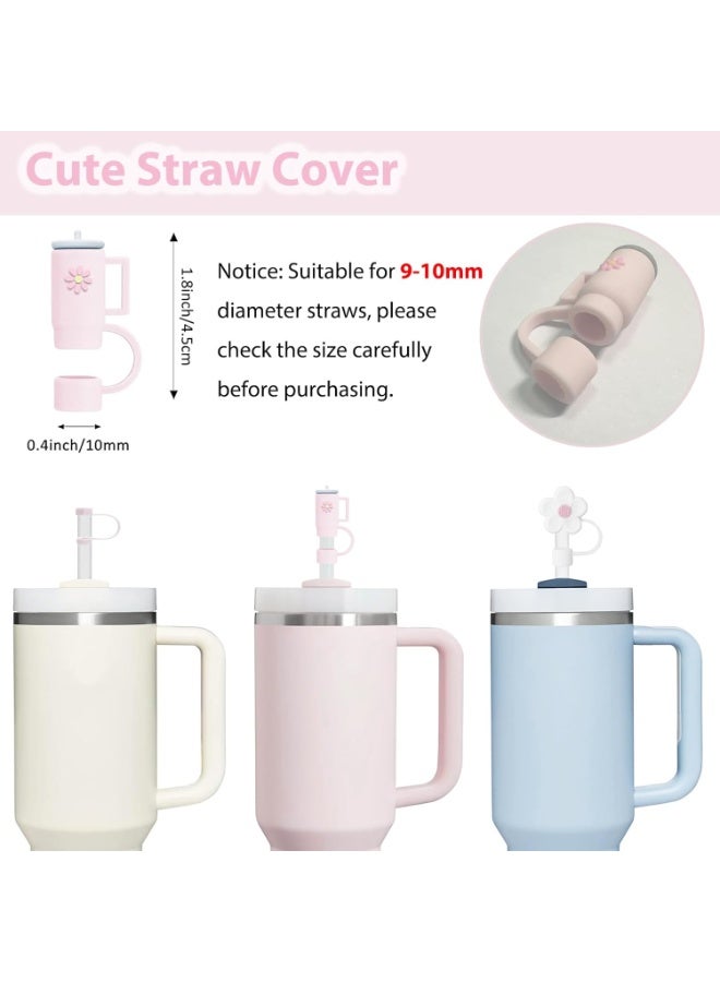 MiMi & BeiBei Stanley Cup Accessories Set Including 6 Pcs Silicone Spill Proof Stopper, 2 Pcs Straw Cover Cap for 9-10 mm Straws, 1 Pcs Silicone Boot for Stanley Cup Stanley  - Image 2