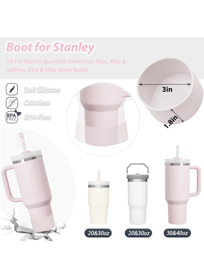 MiMi & BeiBei Stanley Cup Accessories Set Including 6 Pcs Silicone Spill Proof Stopper, 2 Pcs Straw Cover Cap for 9-10 mm Straws, 1 Pcs Silicone Boot for Stanley Cup Stanley  - Image 4