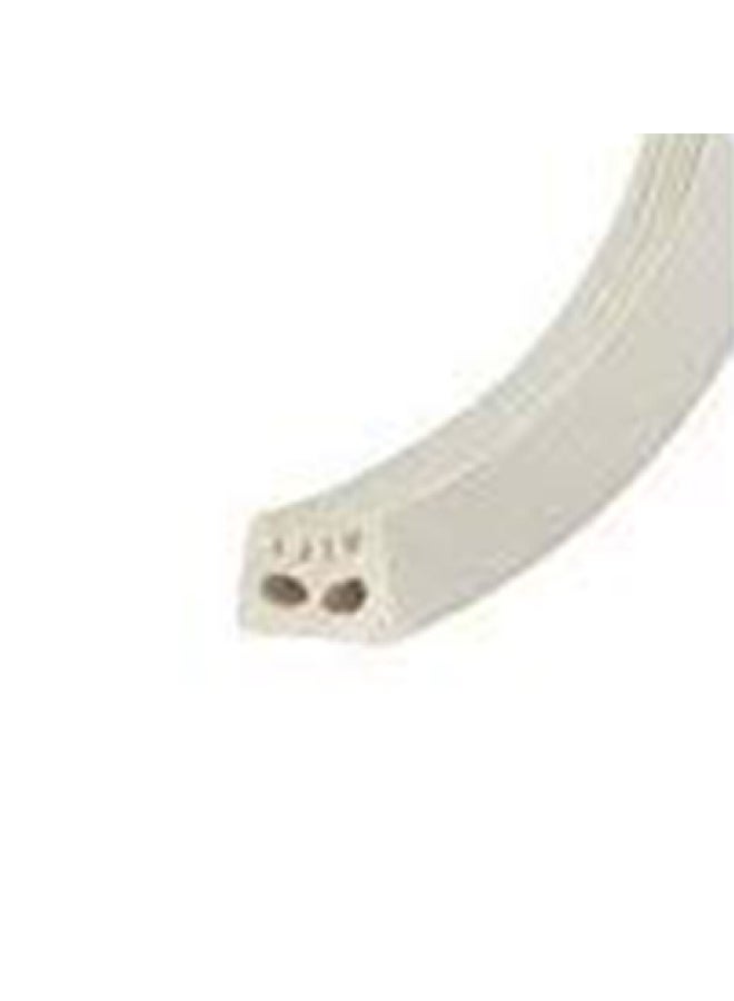 Randall EPDM Ribbed Profile Self-Stick Rubber Foam Weatherseal White 0.8 x 1.43 x 304 cm V-27-WH - Image 1