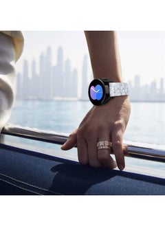 DEALELE Bands Compatible with Samsung Galaxy Watch 6/6 Classic / 5/5 Pro/Galaxy Watch 4/4 Classic / 3 41mm / Active 2, 20mm Colorful Resin Replacement Strap for Women Men, Grayish white  - Image 5