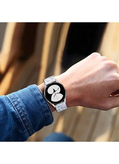 DEALELE Bands Compatible with Samsung Galaxy Watch 6/6 Classic / 5/5 Pro/Galaxy Watch 4/4 Classic / 3 41mm / Active 2, 20mm Colorful Resin Replacement Strap for Women Men, Grayish white  - Image 4