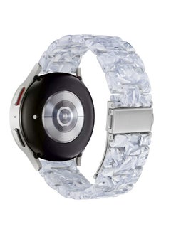 DEALELE Bands Compatible with Samsung Galaxy Watch 6/6 Classic / 5/5 Pro/Galaxy Watch 4/4 Classic / 3 41mm / Active 2, 20mm Colorful Resin Replacement Strap for Women Men, Grayish white  - Image 2