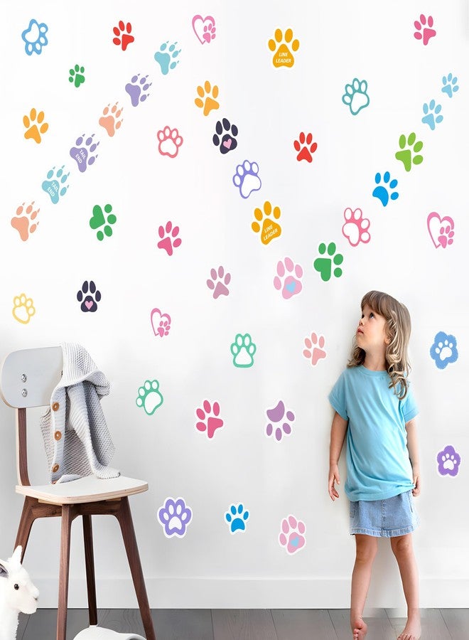 Robmoda Large Paw Print Stickers 44 Pieces Glow in The Dark, Cute Dog and Cat Animals Art Wall Decals, Removable Luminous Footprint Nursery Bedroom Room Decor - Image 4