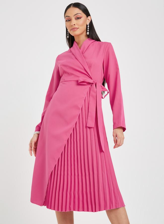 Styli Pleated Wrap Dress  - Image 2