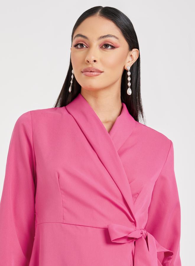 Styli Pleated Wrap Dress  - Image 3