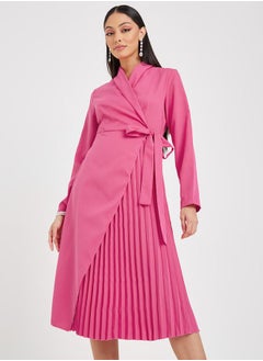 Pleated Hem Wrap Blazer Midi Dress - pzsku/Z9A5E79497E7C06DC0993Z/45/_/1729102900/5f5398bc-5823-4890-a289-b697f2868e0a