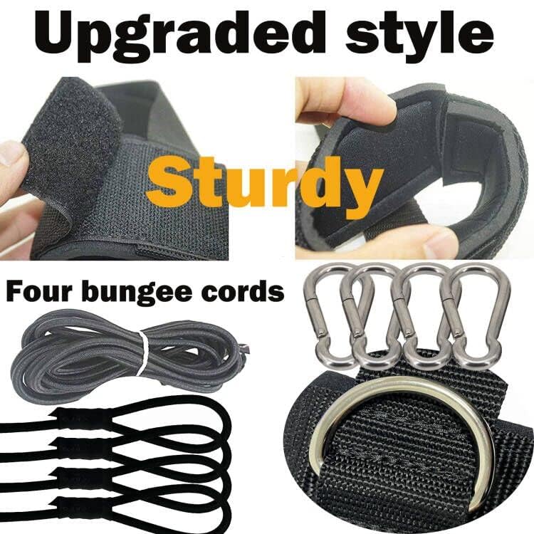 AUXPhome Swim Ankle Straps, Tether, Bungees Belt - Stationary Swimmer Training Leash for Smaller Pools - With 4 Bungee Rope, Metal Buckle - Image 4