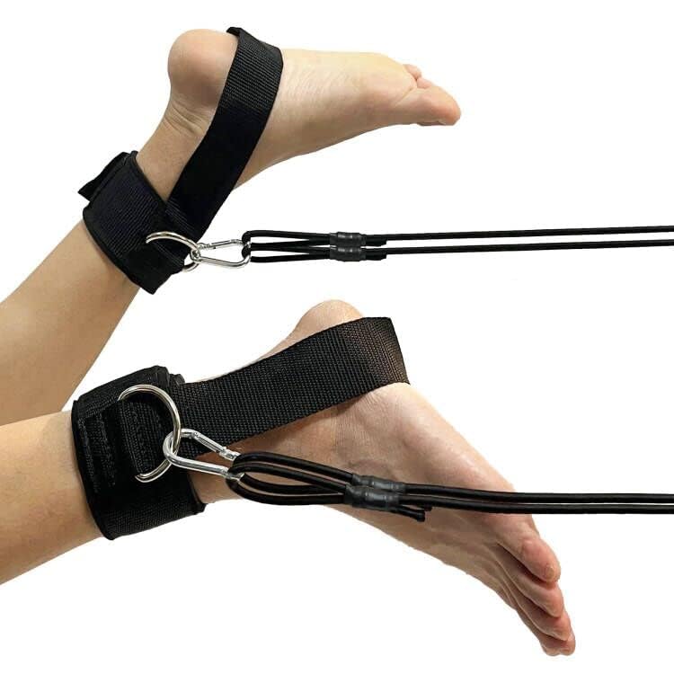 AUXPhome Swim Ankle Straps, Tether, Bungees Belt - Stationary Swimmer Training Leash for Smaller Pools - With 4 Bungee Rope, Metal Buckle - Image 2