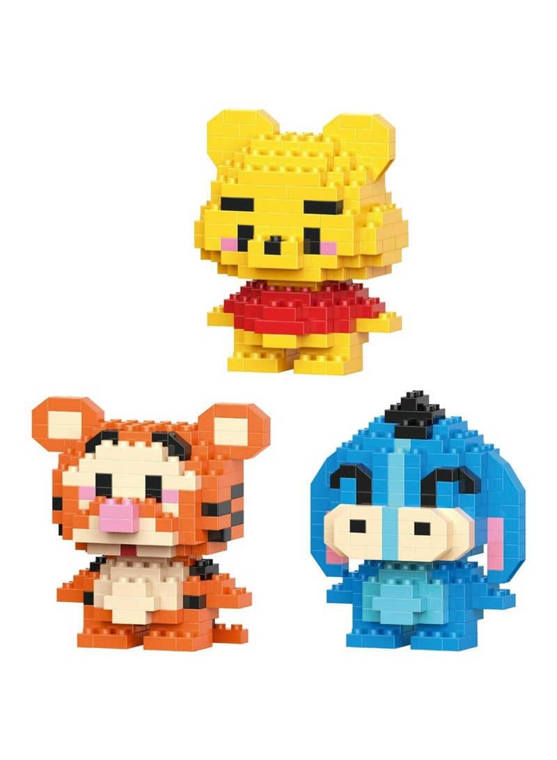 Bricks Micro Mini Building Blocks Anime Character Set (500+ Pieces), Ages +14, Toys Gifts for Kids and Adults (3 Pack) - Image 2