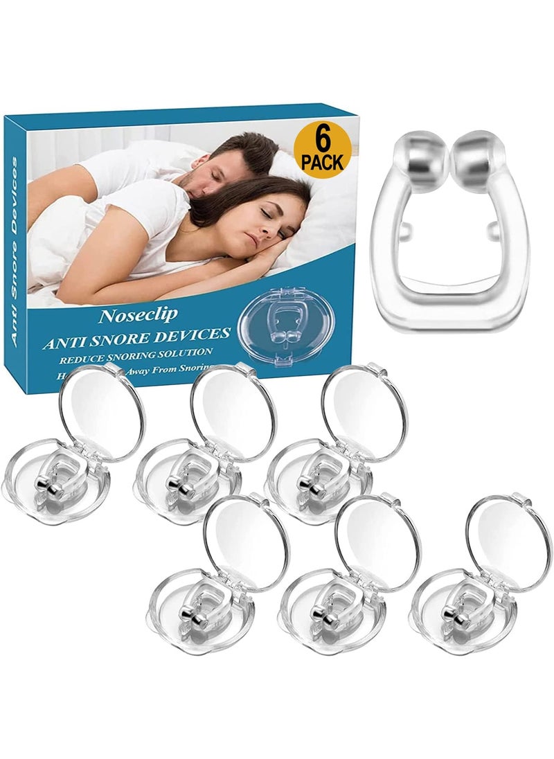 MASTERPLUG Masterplug Anti Snoring Devices Silicone Magnetic Anti Snoring Nose Clip, Snore Stopper With Adjustable Magnet, Snoring Solution Nasal To Relieve Snore, Stop Snoring For Men And Women 6 Pcs 