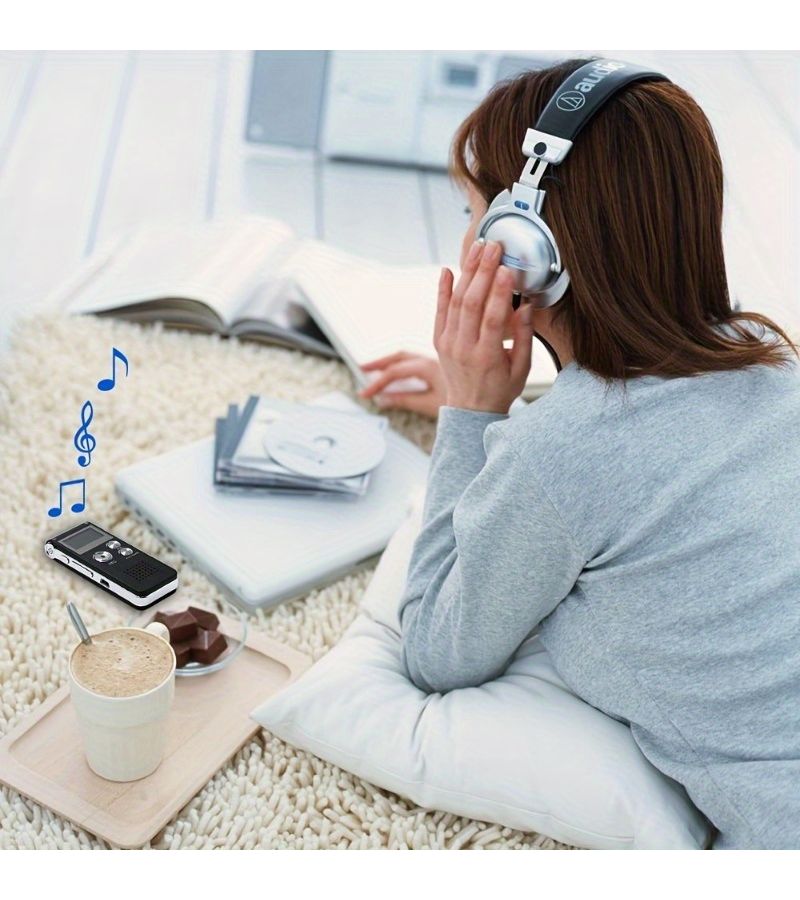 مسجل صوت رقمي أسود سعة 8 جيجابايت ومشغل MP3 بسعة 650 ساعة - Image 4