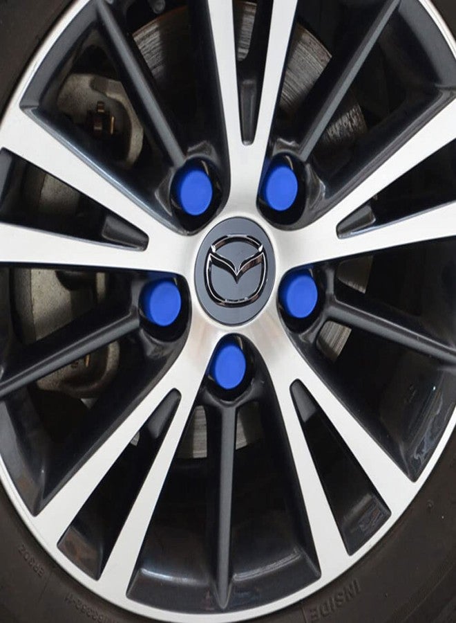Thcbme 4PCS Wheel Center Caps for Mazda CX-5 CX-7 CX-8 M6 MX5 RX7 RX8 A8 CX9 X MX, 56mm/2.2" Car Wheel Hub Caps ABS Rim Center Hub Cover (Black) - Image 2