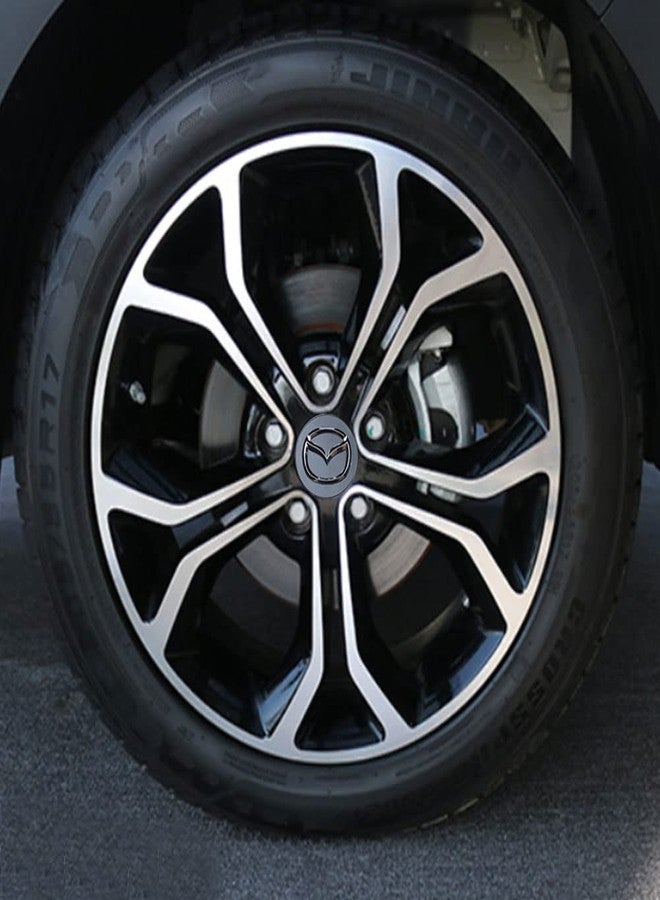 Thcbme 4PCS Wheel Center Caps for Mazda CX-5 CX-7 CX-8 M6 MX5 RX7 RX8 A8 CX9 X MX, 56mm/2.2" Car Wheel Hub Caps ABS Rim Center Hub Cover (Black) - Image 3