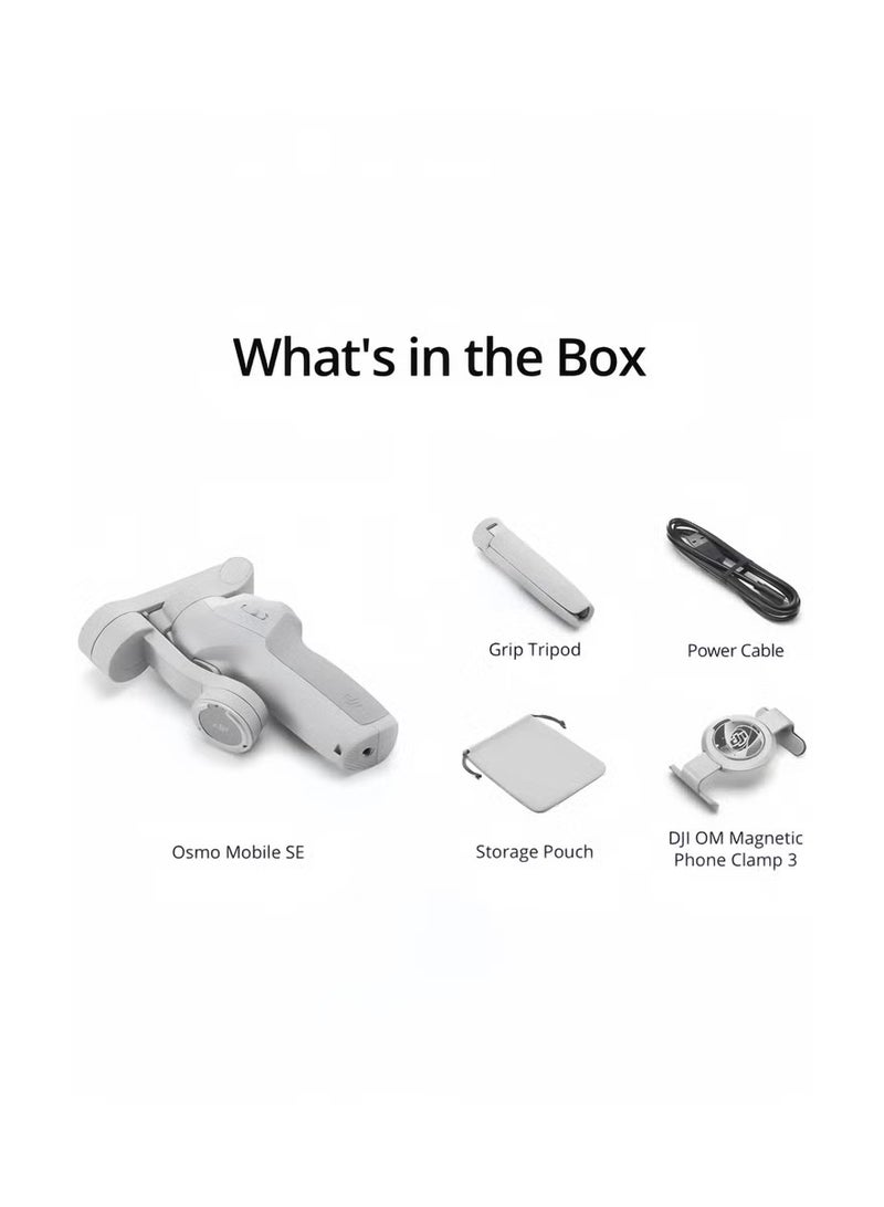 Dji World منصة السحابة الذكية osmo mobile se ، منصة السحابة المحمولة ثلاثية المحاور ، منصة السحابة Android و iPhone ، مثبت مدونة الفيديو youtube و tiktok video ، دعم الضمان الرسمي -dji-zm500se الرمادي - Image 2