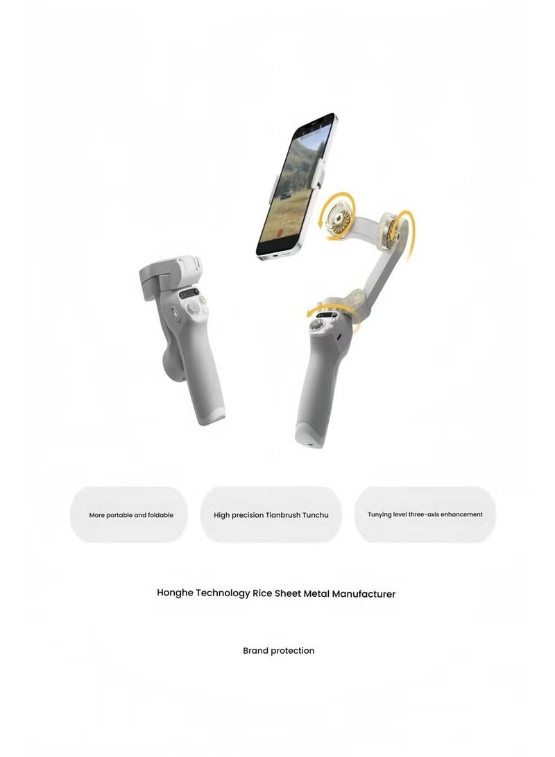 Dji World منصة السحابة الذكية osmo mobile se ، منصة السحابة المحمولة ثلاثية المحاور ، منصة السحابة Android و iPhone ، مثبت مدونة الفيديو youtube و tiktok video ، دعم الضمان الرسمي -dji-zm500se الرمادي - Image 3