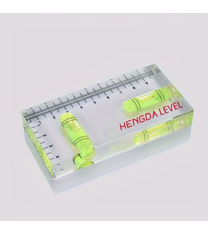 Mini Acrylic Spirit Level With Two Bubble Vials For Home Use Size 10cm - Image 5