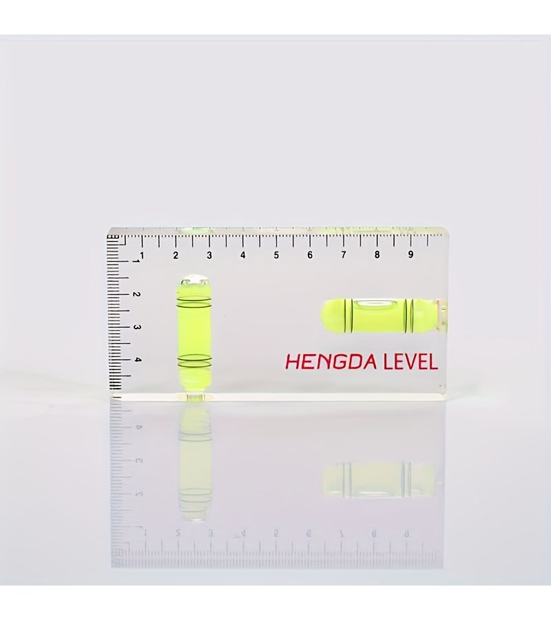 Mini Acrylic Spirit Level With Two Bubble Vials For Home Use Size 10cm - Image 1