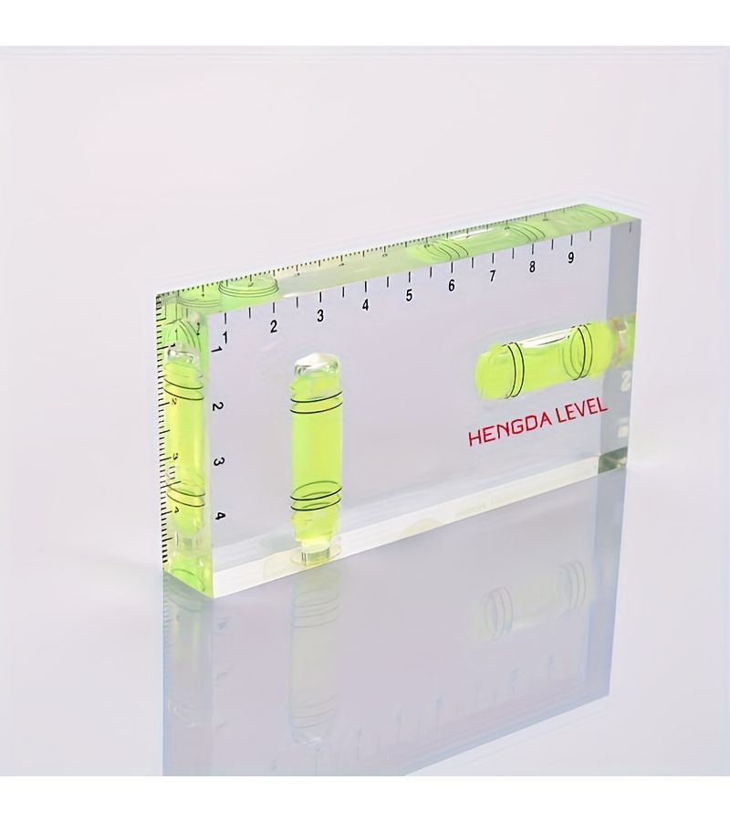 Mini Acrylic Spirit Level With Two Bubble Vials For Home Use Size 10cm - Image 2