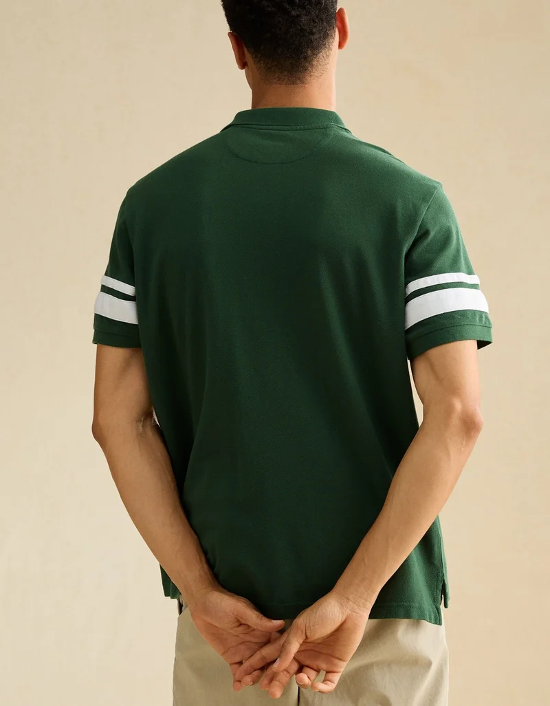 American Eagle AE Standard Fit Applique Pique Polo Shirt