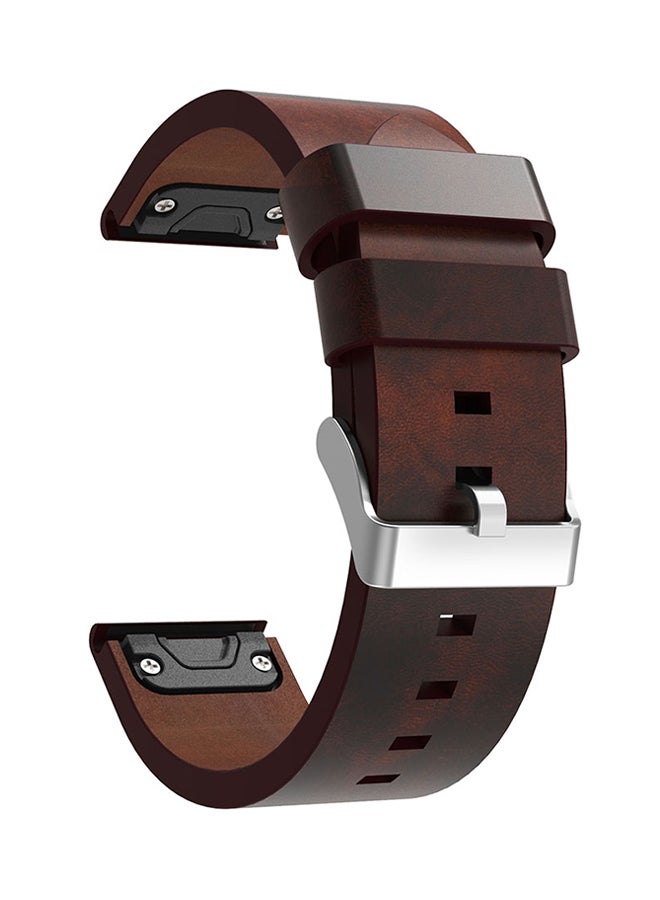 ISank Replacement Smart Watch Band With Tools For Garmin Fenix 5 GPS Brown - Image 1