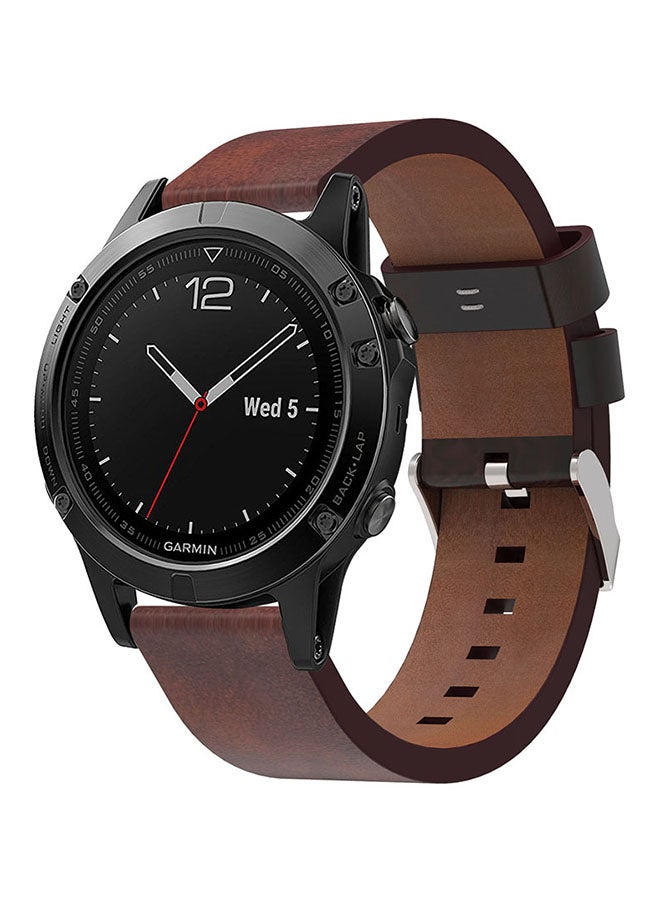 ISank Replacement Smart Watch Band With Tools For Garmin Fenix 5 GPS Brown - Image 4