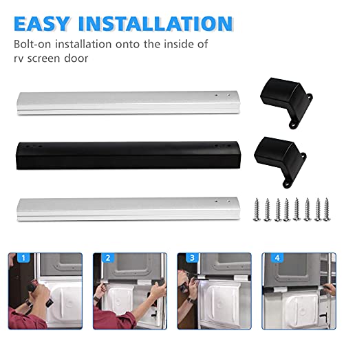 Sconva RV Screen Door Cross Bar Handle Can be Adjusted from 21-5/8" to 28-5/8" with Non-Slip Grip Universal Design Suitable for Most RVs, Flip Machines&Trailer Screen Doors - Image 4