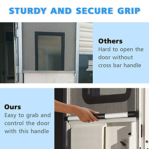 Sconva RV Screen Door Cross Bar Handle Can be Adjusted from 21-5/8" to 28-5/8" with Non-Slip Grip Universal Design Suitable for Most RVs, Flip Machines&Trailer Screen Doors - Image 5